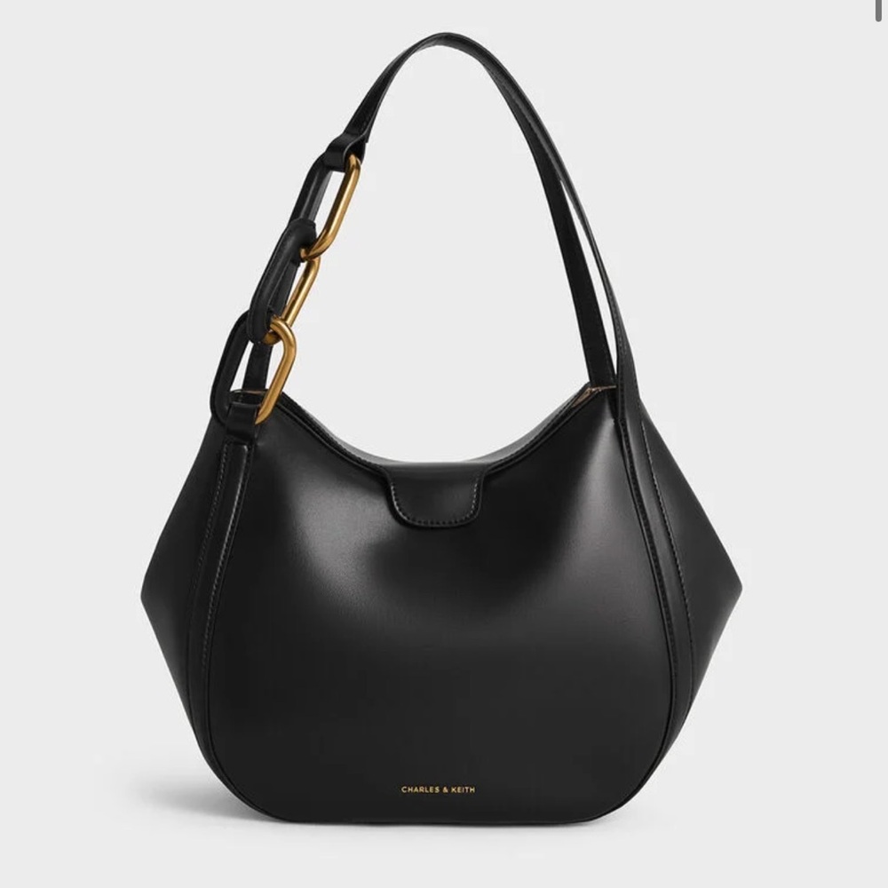 Charles & Keith Elegant Black Shoulder Bag
